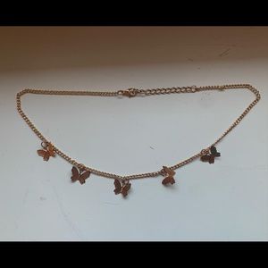 gold butterfly chocker